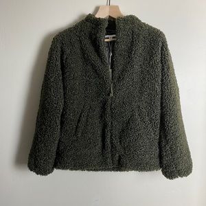 NEW Max Studio Hooded Teddy Faux Shearling Jacket